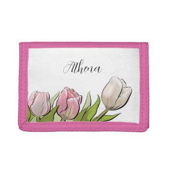 Personalized 3 Tulips Trifold Wallet by RicardoArtes at Zazzle