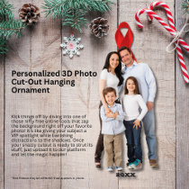 Personalized 3D Photo Cut-Out Hanging Ornament