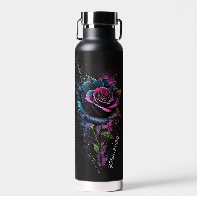 Personalized 3d Rose Water Bottle (Front)