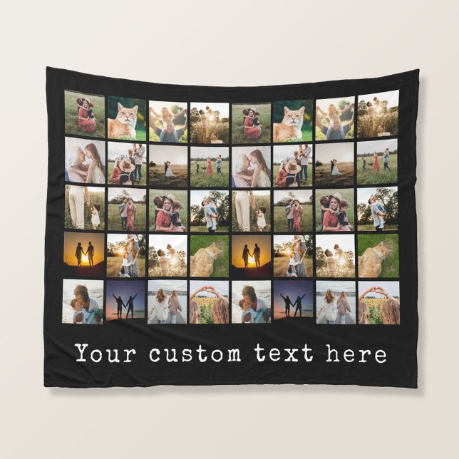Personalized 40 Photo Collage Fleece Blanket (Creator Uploaded)