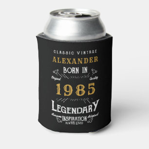 Personalized 40th Birthday Add Name Year Legendary Can Cooler