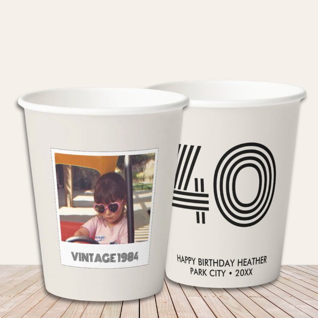 Personalized 40th Birthday Funny Decor Party Cups (40th Birthday Party Cups)