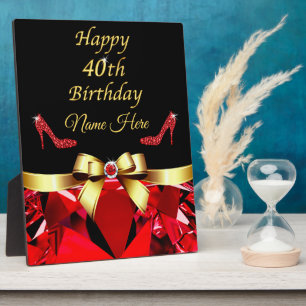 Personalized, 40th Birthday Gift Ideas for Women Plaque