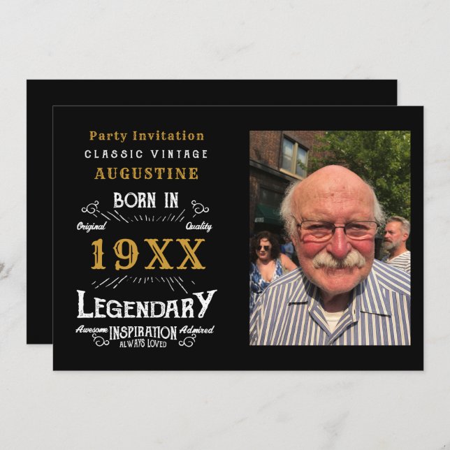 Personalized 40th Birthday Invitation (Front/Back)