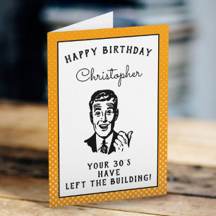 Personalized 40th Birthday Over The Hill Funny Card