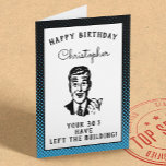 Personalized 40th Birthday Over The Hill Funny Card<br><div class="desc">Say happy birthday and have some fun with this vintage retro style birthday card with that "over the hill" vibe. Easily customized using the template provided.</div>