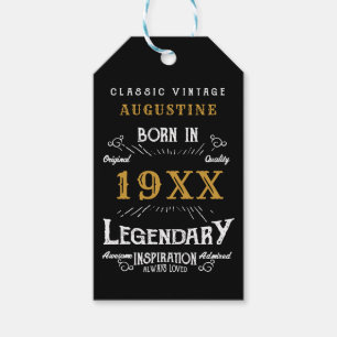 Personalized 40th Birthday Square Gift Tags