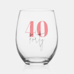 Personalized 40th Birthday Stemless Wine Glass<br><div class="desc">Celebrate in Style with a Personalized 40th Birthday Stemless Wine Glass

Make a toast to three decades of life with our exquisite Personalized 40th Birthday Stemless Wine Glass. This elegant,  stemless design is not just a glass,  but a keepsake,  perfect for commemorating this milestone birthday.</div>