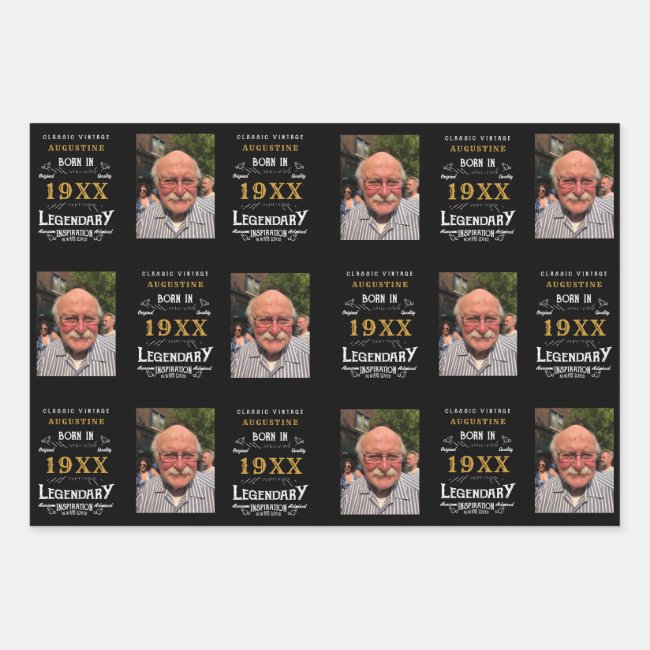 Personalized 40th Birthday Wrapping Paper Sheets