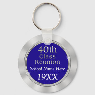 Personalized 40th Class Reunion Gifts, Your Colors Keychain