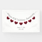 Personalized 40th Ruby Wedding Anniversary banner