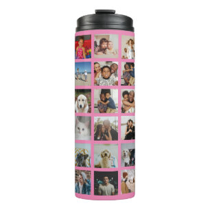 Personalized 42 Photo Collage Thermal Tumbler
