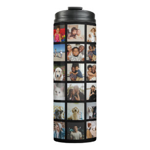 Personalized 42 Photo Collage Thermal Tumbler