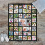 Personalized 45 Photo Collage Captions Your Color Fleece Blanket