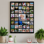 Personalized 45 Photo Collage Custom Color Poster<br><div class="desc">Easily create a personalized photo memories poster or print to display utilizing this easy-to-upload photo collage template with 45 pictures. Showcase your photography or commemorate a special event or milestone or for a meaningful, memorable gift. ASSISTANCE: For help with design modification or personalization, color change, resizing, transferring the design to...</div>