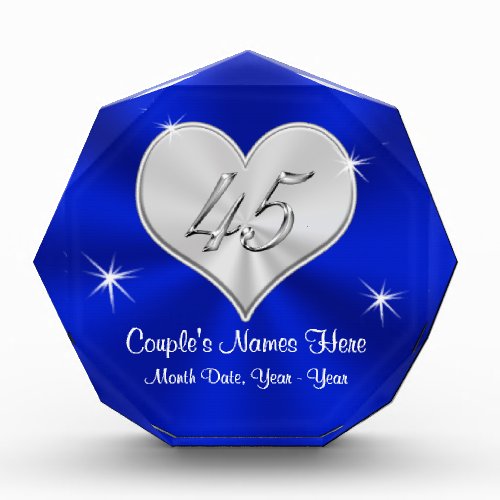 Personalized 45th Wedding Anniversary Gifts