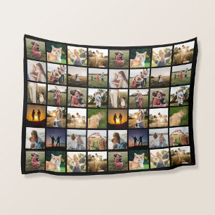 Personalized 48 Photo Collage Fleece Blanket