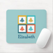 Personalized 4 Christmas Trees Retro Design Mouse Pad (With Mouse)