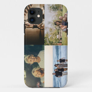Personalized 4 Family Photo Collage Custom iPhone 11 Case