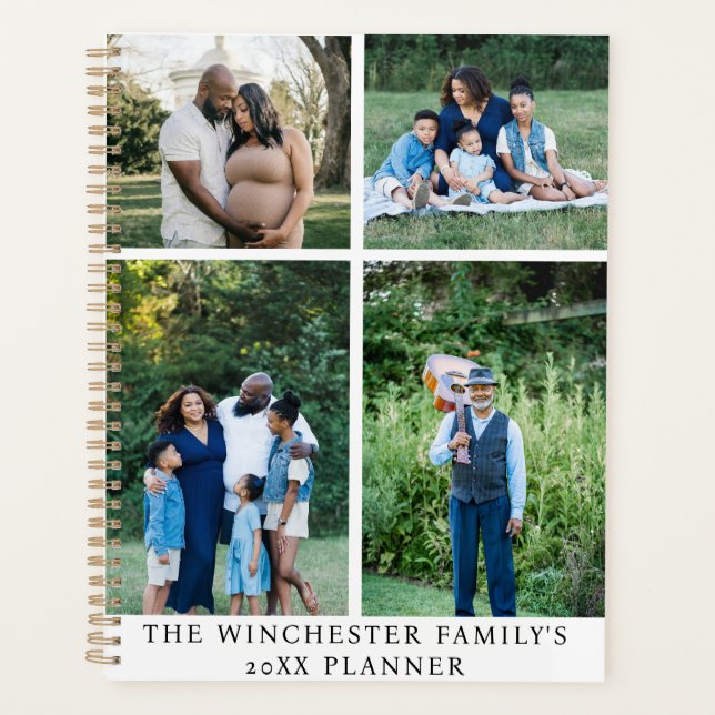 Personalized 4-Image Family Planner (Front)