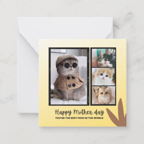 Personalized 4 Pet Photo Mothers Day Card