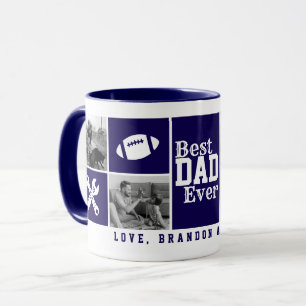 Personalized 4-Photo Collage "Best Dad Ever" Mug