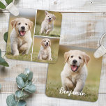 Personalized 4 Photo Collage Custom Dog Pet Puppy Keychain<br><div class="desc">Capture the joy and warmth of your furry friend with our modern and simple Double-Sided Photo Keychain. Tailored for pet lovers, this unique accessory allows you to cherish your beloved dog or puppy wherever you go. Photo Collage Design: Showcase up to four of your favorite photos in a stunning collage...</div>