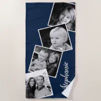 Personalized Photo Beach Towel - Photo Collage