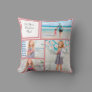 Personalized 4 Photo Collage Pink Mom Love Throw Pillow