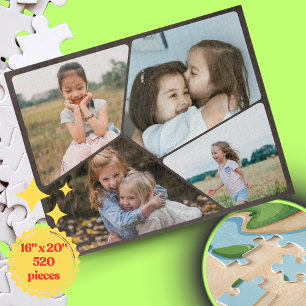 Personalized 4-Photo Collage Puzzle   16" x 20"