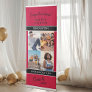 Personalized 4 Photo Collage Red Black Graduation Retractable Banner