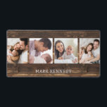 Personalized 4 Photo Collage Rustic Wood  Desk Mat<br><div class="desc">Add a touch of rustic charm to your workspace with our Wood Family Collage Desk Mat! This stylish and functional desk accessory features a beautiful photo collage of your loved ones,  effortlessly blending cherished memories with a rustic wood design.</div>
