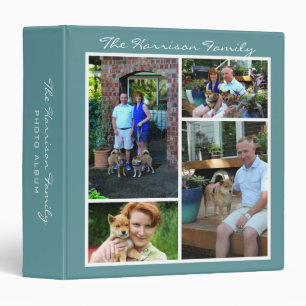 Personalized 4 Photo Family Collage 3 Ring Binder