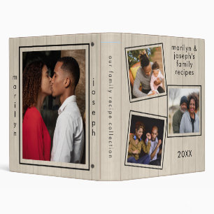 Personalized 4-Photo Family Recipe Binder