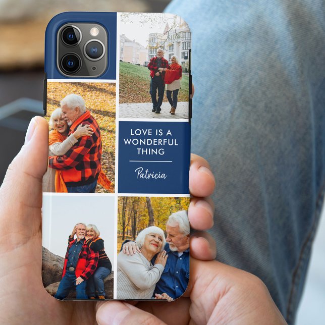 Personalized 4 Photo Love is a Wonderful Thing Case-Mate iPhone Case (Creator Uploaded)