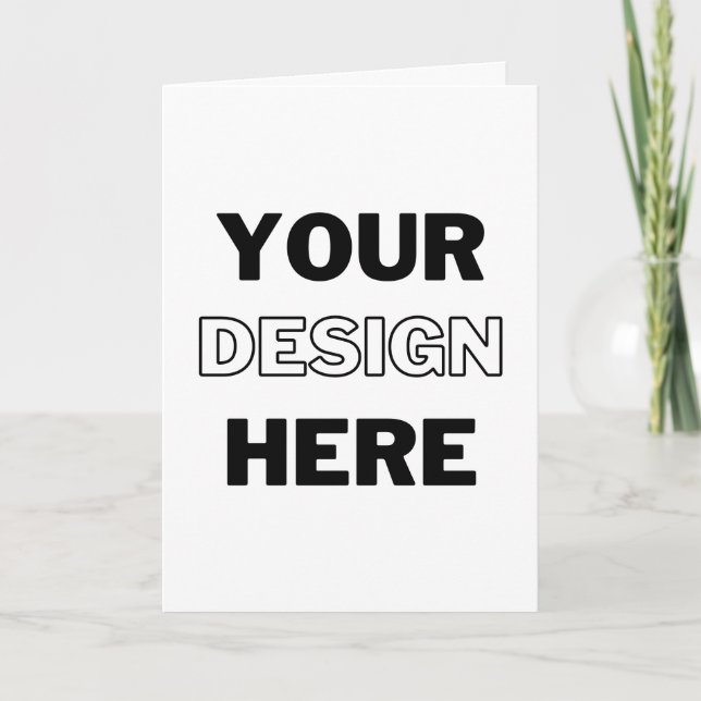 Personalized 4 Sides Wedding Folded 5x7 Invitation (Front)