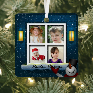personalized 4-window frame ornament