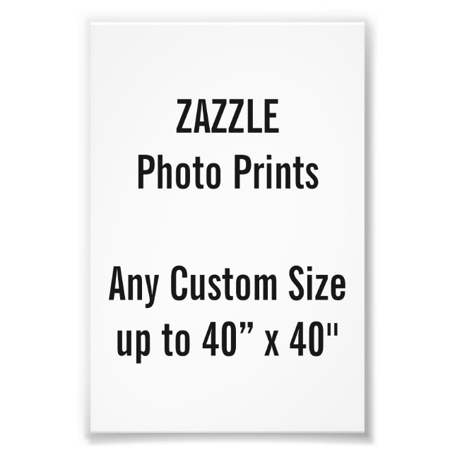 Personalized 4” x 6" Photo Print, or custom size Print (Front)