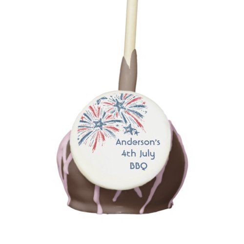 Personalized 4th July Cake Pops