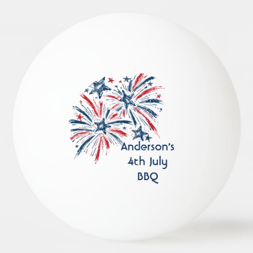 Personalized 4th July Ping Pong Ball