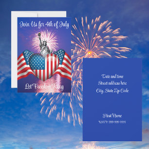 Personalized 4th of July "Let Freedom Ring" Invite