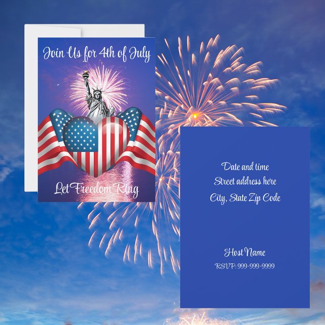 Personalized 4th of July "Let Freedom Ring" Invite (Creator Uploaded)