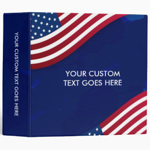 Personalized 4Th Of July Patriotic Photo Album 3 Ring Binder