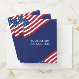 Personalized 4Th Of July Patriotic Photo Album Pocket Folder