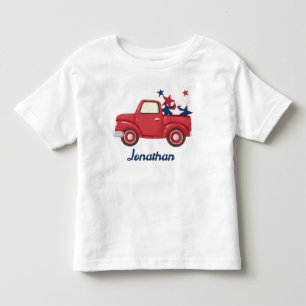 Personalized 4th of July Pick Up Truck T Shirt