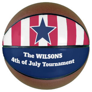 Personalized 4th of July/Star and Stripes Basketball