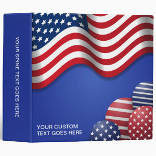 Personalized 4Th Of July Veterans Memorial Album 3 Ring Binder
