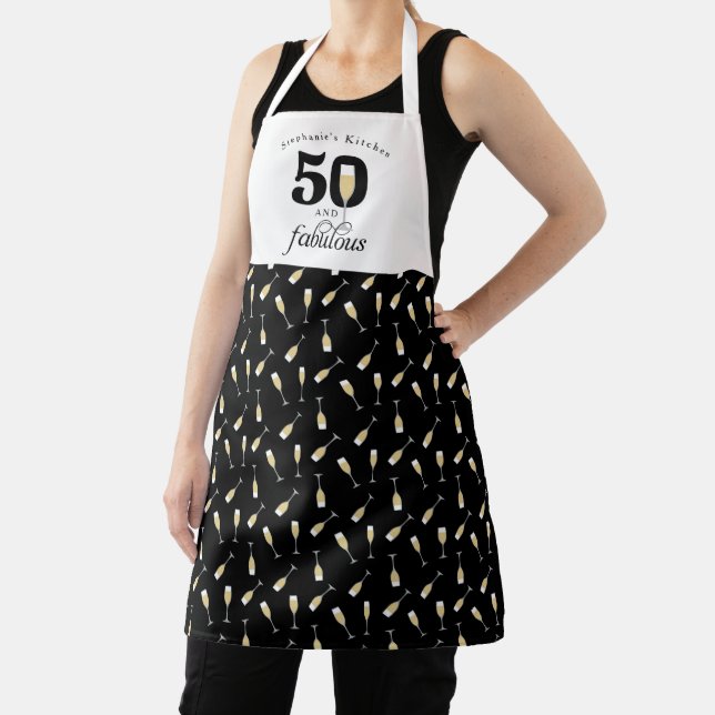 Personalized 50 and Fabulous Birthday Apron (Insitu)
