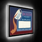 Personalized 50s Retro Neon Look Write On Diner LED Sign (Angle)