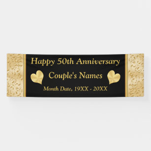 50th anniversary banners signs zazzle